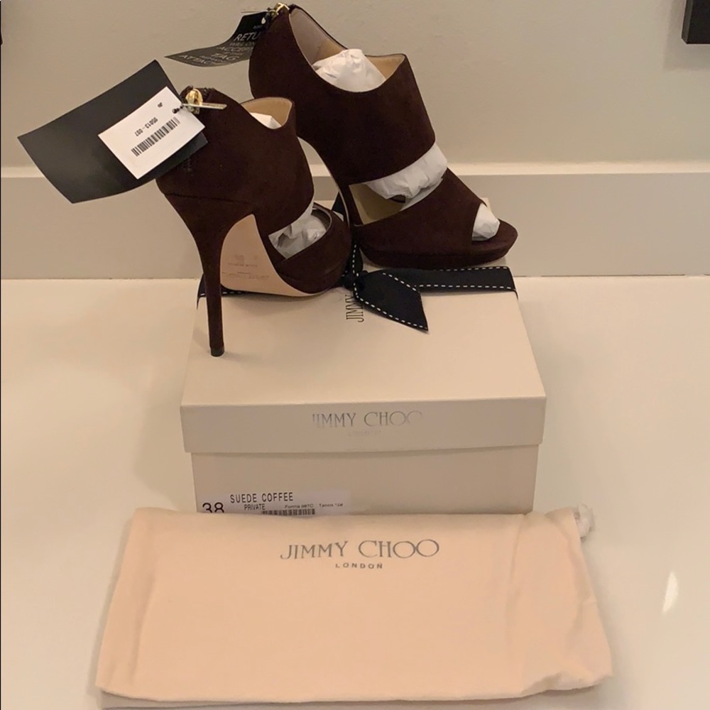 Jimmy Choo suede platform Pumps